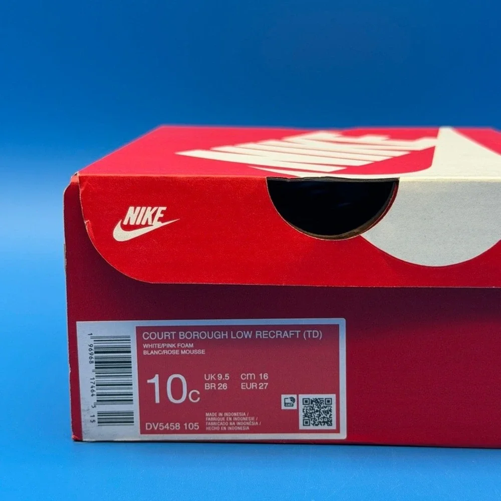 Nike Court Borough Low Recraft White Pink Foam DV5458-105 10C